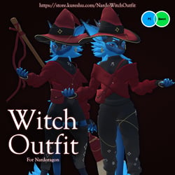 Nardoragon Halloween Witch Outfit (VRChat PC and Quest Compatible)