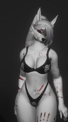 foxipaws aurora wolf war based wounded texture