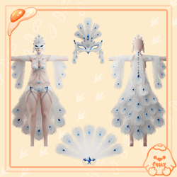 Aurora: White Peacock Outfit 