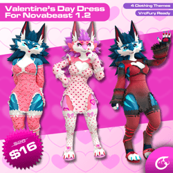 Valentine’s Day Dress For Novabeast 1.2 & KFN  | VRChat Clothing