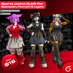 Sports Jacket Outfit For Spaceyeen, Foxmoth & Legato  | VRChat Clothing