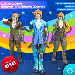 Lidus Outfit For Shawn The Shark (Darbi) | VRChat Clothing