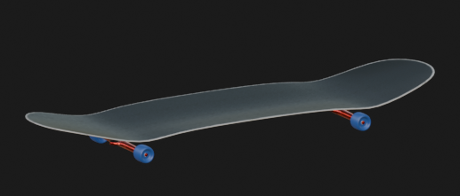 Finger board (TechDeck inspired) with 3 trick animations