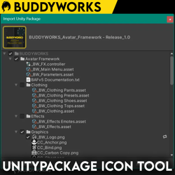 BUDDYWORKS UnityPackage Icon Tool