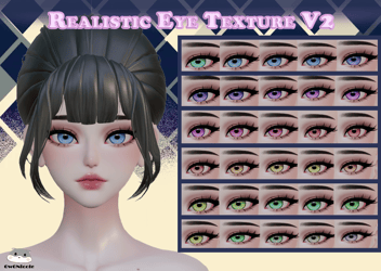 [First 10 30 % off!]Realistic Eye Texture Pack V2 (Amelia Head)