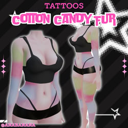 (J:)☁️🍭 Cotton Candy Fur Tatts | Vrbase Egirl