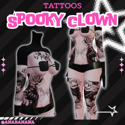 (J:)🤡 Spooky Clown Tatts | Vrbase Egirl
