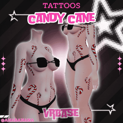 (J:)🍬 Candy Cane Tatts | Vrbase + Akii + Zinfit F/M