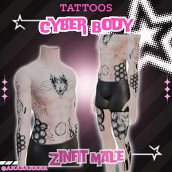 🤖 Cyber Body Tatts | Zinfit Male