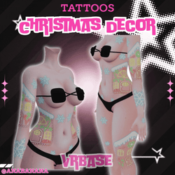 (J:)🎄Christmas Decor Tatts | Vrbase + Akii + Zinfit F/M