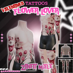 🌷 Flower Lover Tatts | Zinfit Male