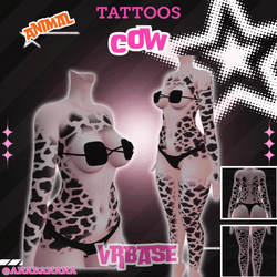 (J) : 🐄 Animal Cow Tatts | Vrbase + Akii + Zinfit F/M