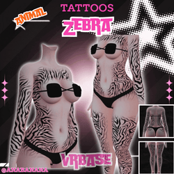 (J) : 🦓 Animal Zebra Tatts | Vrbase + Akii + Zinfit F/M
