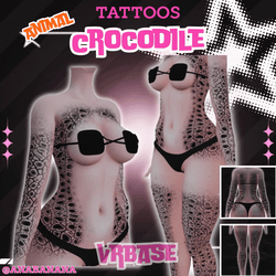 (J) : 🐊 Animal Crocodile Tatts | Vrbase + Akii + Zinfit F/M