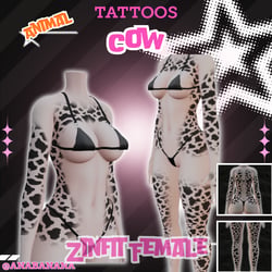 🐄 Animal Cow Tatts | Zinfit Female