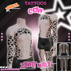 🐄 Animal Cow Tatts | Zinfit Male