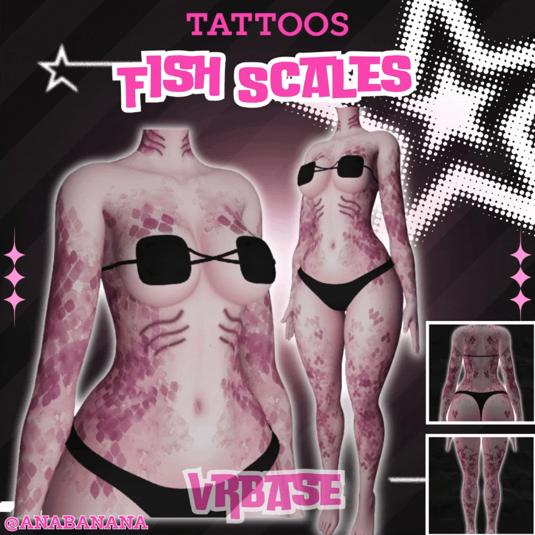 (J) : 🐠Fish Scales Tatts | Multi-Base Compatible