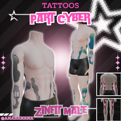 🤖 Part Cyber Tatts | Zinfit Male