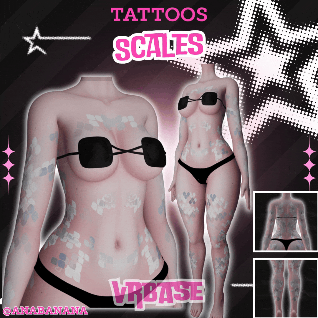 (J) : 🐟 Scales Tatts | Multi-Base Compatible