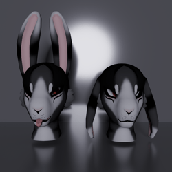 Riot's Bunny Head base || Rigged Furry VRChat Asset
