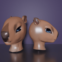 Riot's Capybara Head base || Rigged Furry VRChat Asset