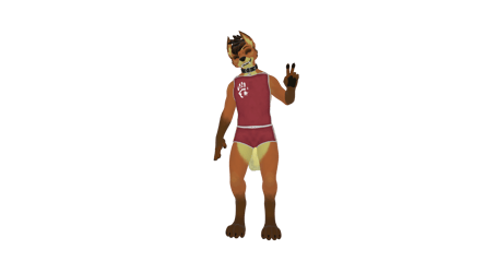 Running shorts and vest by Fewiix for Winterpaw