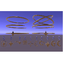 Starry Accessories ✨ Furality Somna Hoops & Earrings 💫 Multi-Avatar Support