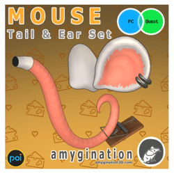 Trapped Mouse Ears & Tail Set - VRChat Asset