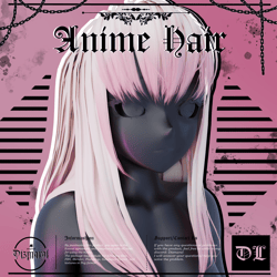 Free Anime Hair (VRChat Asset)