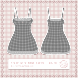 ˗ˏˋ scoop neck mini dress﹒for VRChat﹒୨ৎ (free)