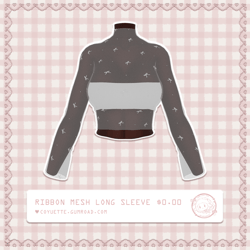 ˗ˏˋ ribbon mesh long sleeve﹒for VRChat﹒୨ৎ (free)