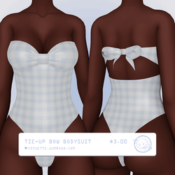 ˗ˏˋ tie-up bow bodysuit﹒VRChat asset﹒୨ৎ 