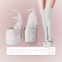 ˗ˏˋ tulip heels with thigh highs﹒VRChat asset﹒୨ৎ 
