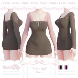 ❛ just a girl ❜ dress ﹒ free VRChat asset