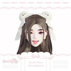 ❛ spook buns ❜ hair add-on ﹒ free VRChat halloween asset
