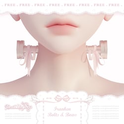 ❛ franken bolts & bows ❜ neck attachment ﹒ free VRChat halloween asset