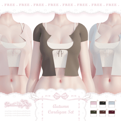 ❛ autumn cardigan ❜ set ﹒ free VRChat asset
