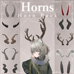 Horn Pack V1.2 | VRChat Accessory [MA Ready]