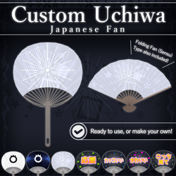 Custom Uchiwa V1.2 | VRChat Japanese Fan Prop [MA Ready]