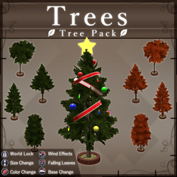 Tree Pack V1.1 | VRChat Christmas Prop [MA Ready]