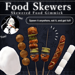 Food Skewers Gimmick V1.2 | VRChat Food Gimmick [MA Ready]