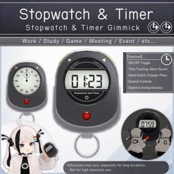 Stopwatch & Timer V1.0 | VRChat Utility Tool Gimmick [MA Ready]