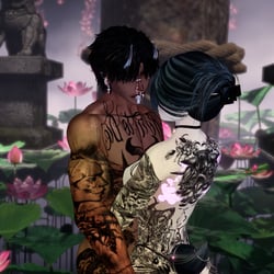 Couples Set: Aki Base + E-girl Base Textures for VRC | Demonic Clock Texture.