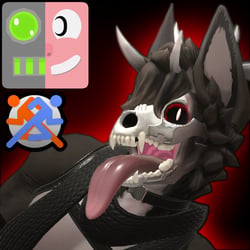 25% OFF🧨IN DESCRIPTION | Male/Female Skull Wolf Dog VRChat Avatar