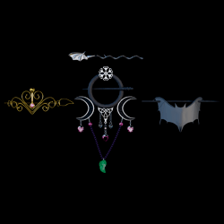 Gothic & Fantasy Hair Accessory Pack [4 Assets for VRChat]