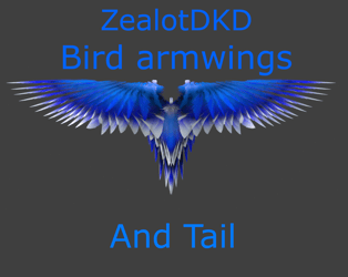 ZealotDKD Bird Armwings Tail Vrchat Blender