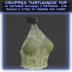 Cropped Turtleneck Top