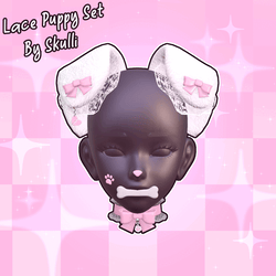 Lace Pink Puppy Set [Commercial License]