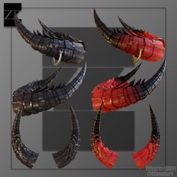 Dragoness Horns - Commercial License