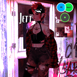 Jett the Crust Punk (Genderfluid - Agender/Femboy) - [PC/Quest/Opti] - with skin color options